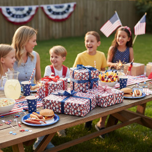 Stars and stripes  wrapping paper