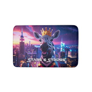 Stars And Stripes Zebra Zanzibar Bath Mat