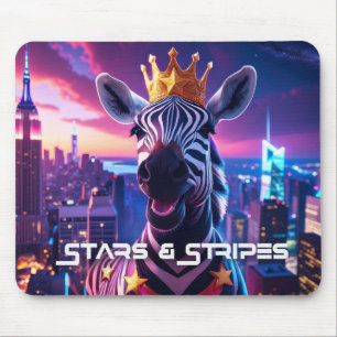 Stars And Stripes Zebra Zanzibar Mouse Mat