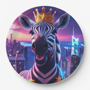 Stars And Stripes Zebra Zanzibar Paper Plate