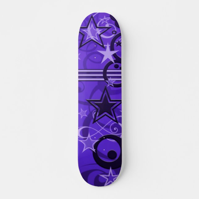 stars and swirls skateboard (Front)