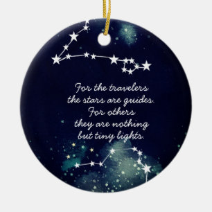 Stars and The Little Prince customised name Ceramic Tree Decoration