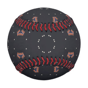 Stars And Unique Spaceship Pattern Baseball