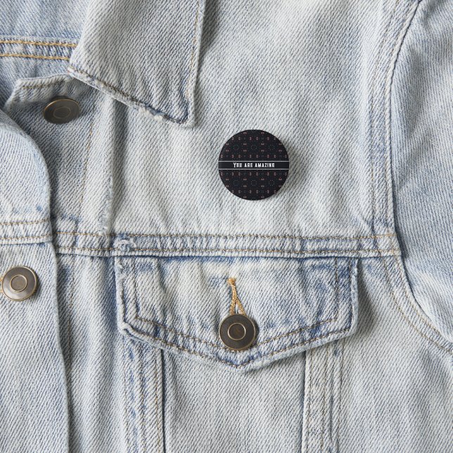 Stars And Unique Spaceship Pattern Button (In Situ)