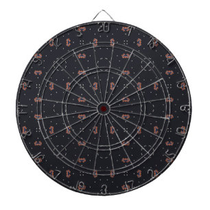 Stars And Unique Spaceship Pattern Dartboard