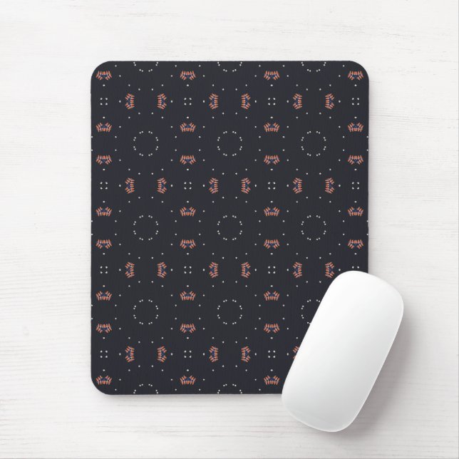Stars And Unique Spaceship Pattern Mouse Mat (With Mouse)