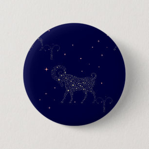 stars aries 6 cm round badge