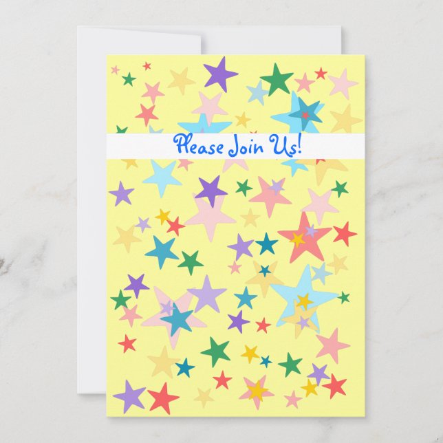 Stars Baby Shower Invitation (Front)