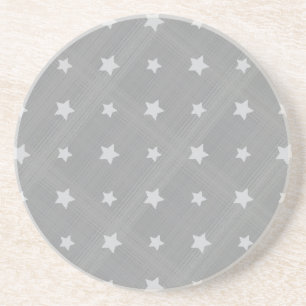 Stars background with textile pattern coaster