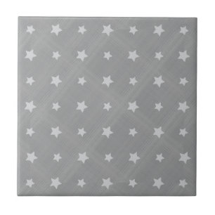Stars background with textile pattern tile