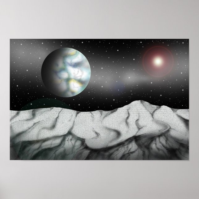 Stars beyond the rocky cliffs. poster (Front)