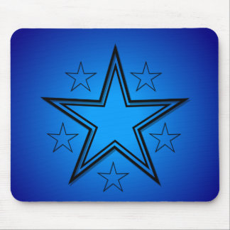 Stars Black Blue Mouse Mat