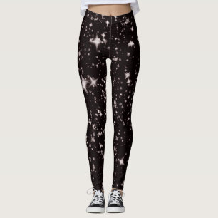 stars black night leggings