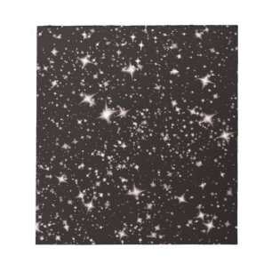 stars black night notepad
