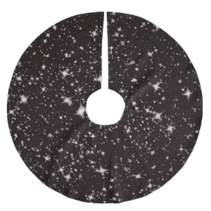 stars black night xmas christmas tree skirt