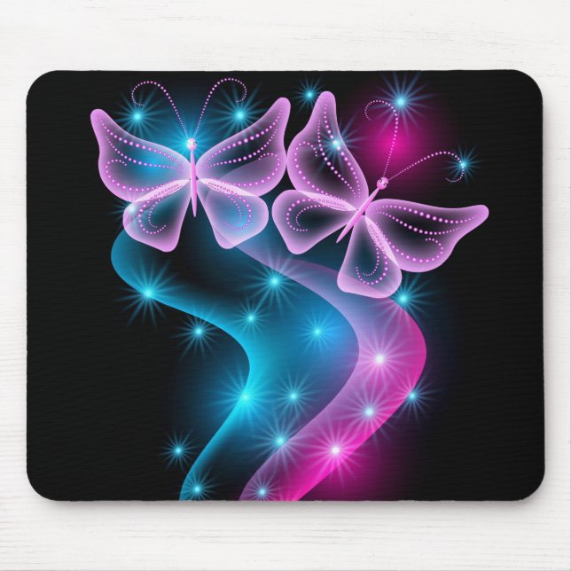 Stars & Butterflies Mouse Mat (Front)