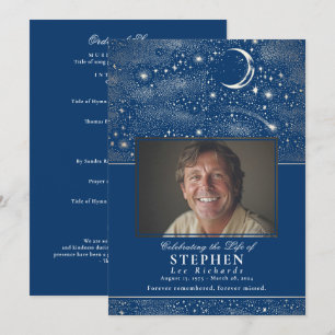 Stars Celebration of Life Photo Memorial Funeral  Programme