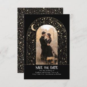 Stars Celestial Arch Black Save the Date Photo
