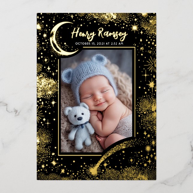 Stars Celestial Cute Newborn Photos Birth (Front)