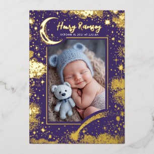 Stars Celestial Cute Purple Newborn Photos Birth