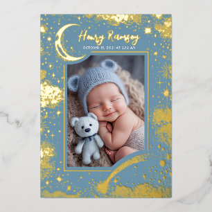 Stars Celestial Soft Blue Newborn Photos Birth