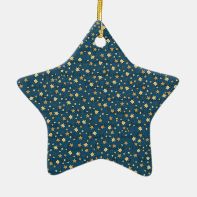stars ceramic tree decoration (Back)