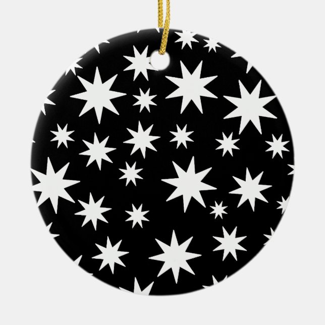 Stars Ceramic Tree Decoration (Front)