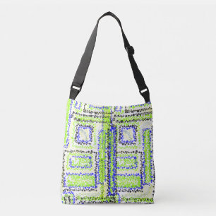 Stars Circles Blue Green Yellow Black Tote Bag