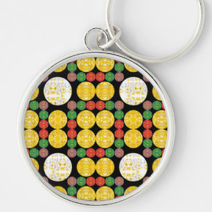 Stars Circles Key Ring