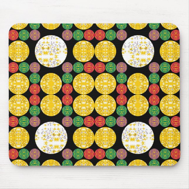 Stars Circles Mouse Mat (Front)