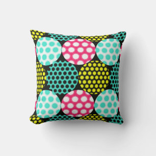stars circles seamless pattern in multicolor pop s cushion