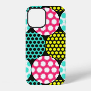 stars circles seamless pattern in multicolor pop s iPhone 12 case