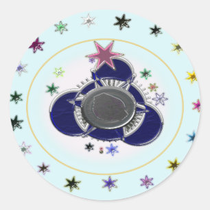 Stars classic round sticker