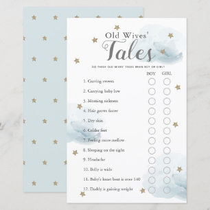 Stars & Clouds Old Wives' Tales Baby Shower Game