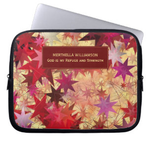 STARS CLUSTER Personalized Christian Scripture Laptop Sleeve