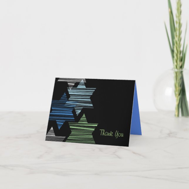 STARS CONECTING Bat Bar Mitzvah Thank You Card (Front)