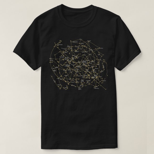 Stars Constellations Astronomy Cosmos Galaxy Long  T-Shirt (Design Front)