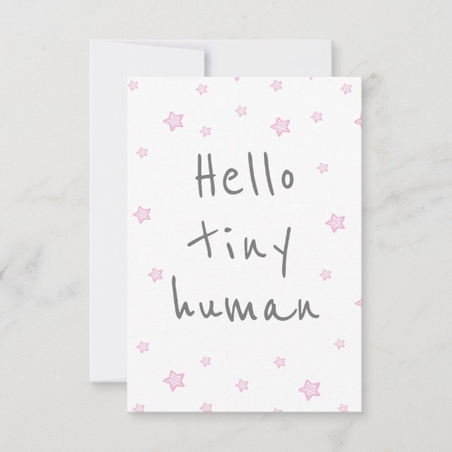 stars cute welcome baby/ birth congratulations card (Front)