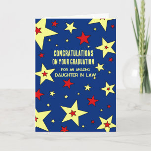 Stars Daughter in Law Congratulations Graduation Card