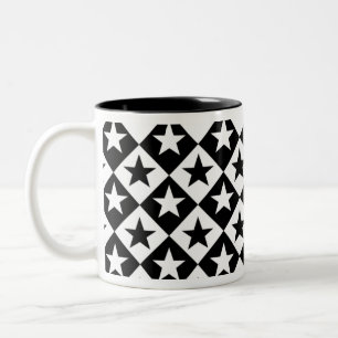 Stars & Diamonds Two-Tone Coffee Mug