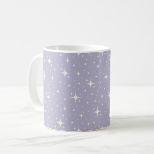 Stars & Dots on Pastel Purple Coffee Mug