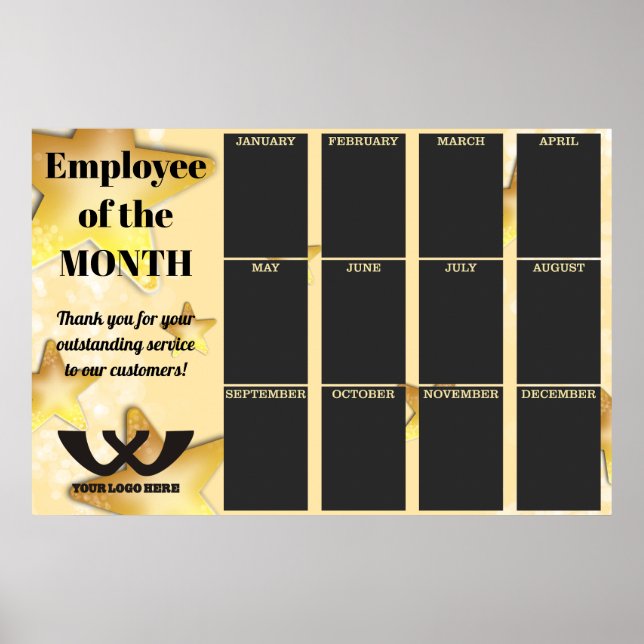 stars employee of the month 5X7 photo display Poster (Front)