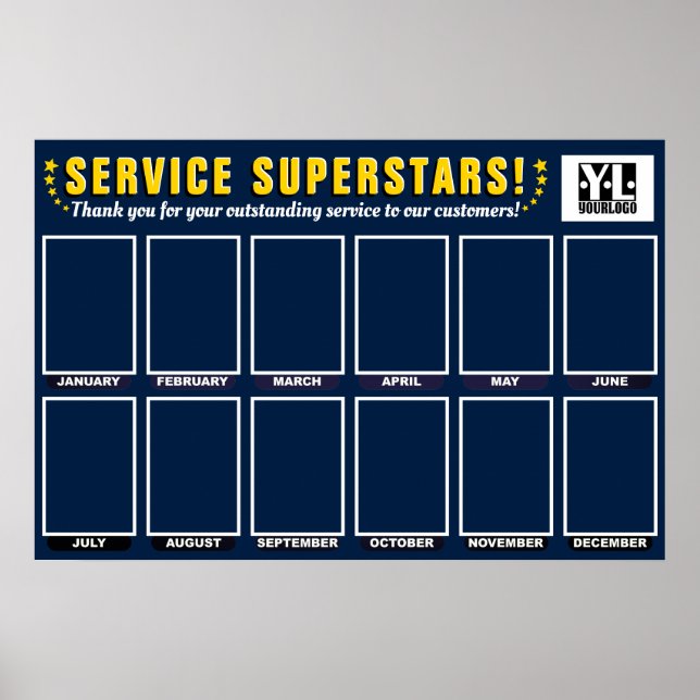 stars employee of the month photo display poster (Front)