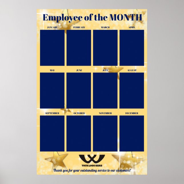 stars employee of the month photo display poster (Front)