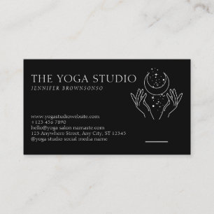 Stars Energy Healing Hands Moon Spiritual Business Card
