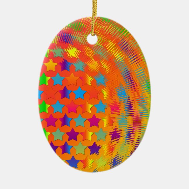 Stars Exploded OVAL ORNAMENT (Front)