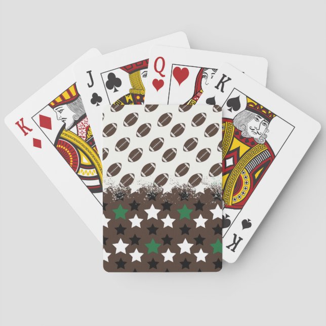 Stars & Footballs Playing Cards (Back)