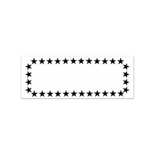 Stars Frame Boarder Rubber Stamp