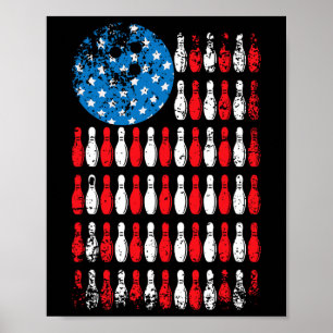 Stars Funny Bowling Team Bowler Sports Player  Poster