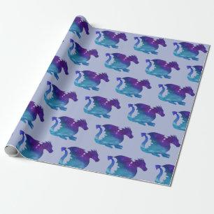Stars Galaxis Drache Stars Galaxy Dragon Wrapping Paper